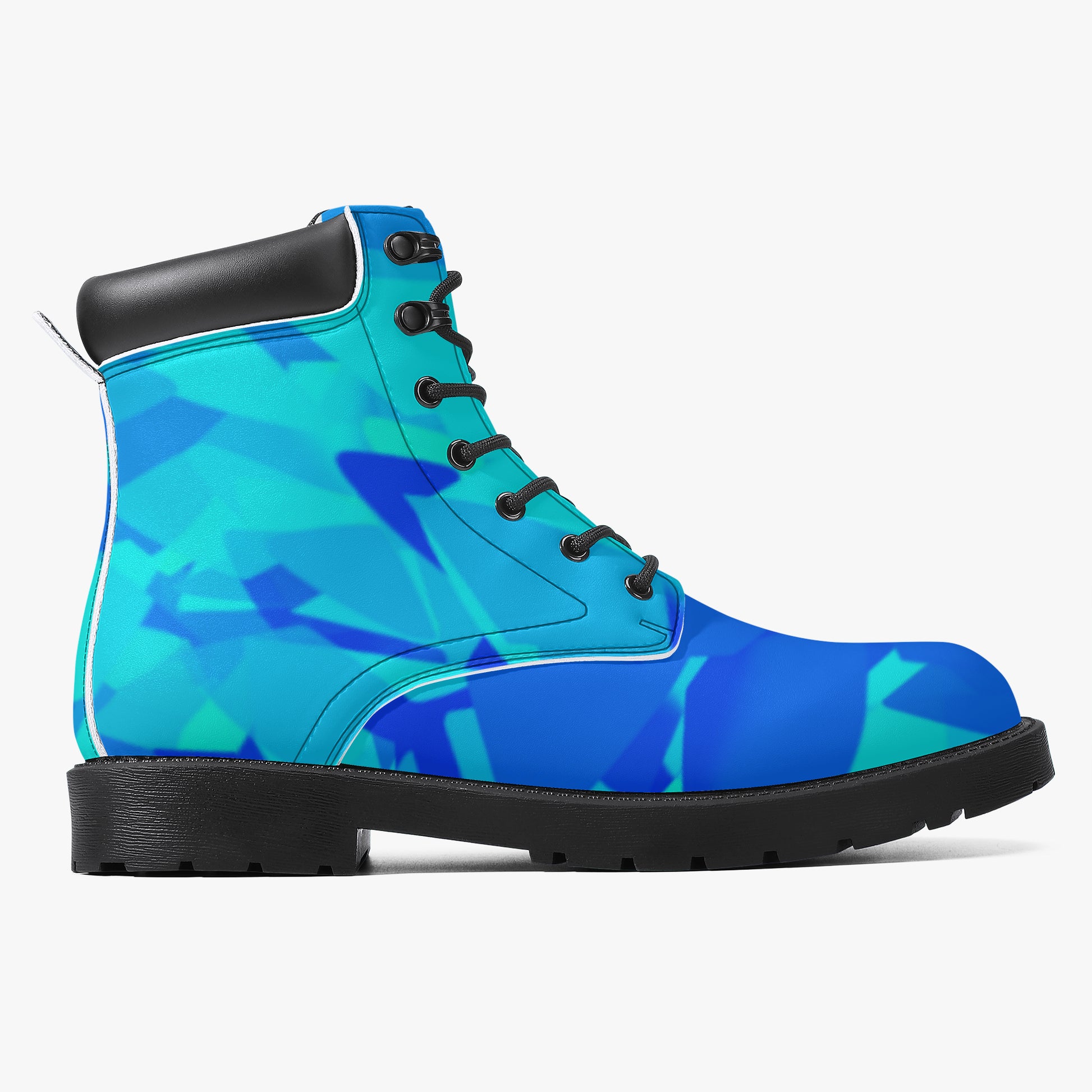 Blue Crystal Leder Boots | Stylische und Warme Winterstiefel Boots JLR Design