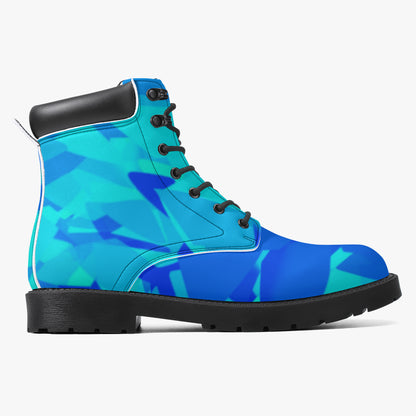 Blue Crystal Leder Boots | Stylische und Warme Winterstiefel Boots JLR Design
