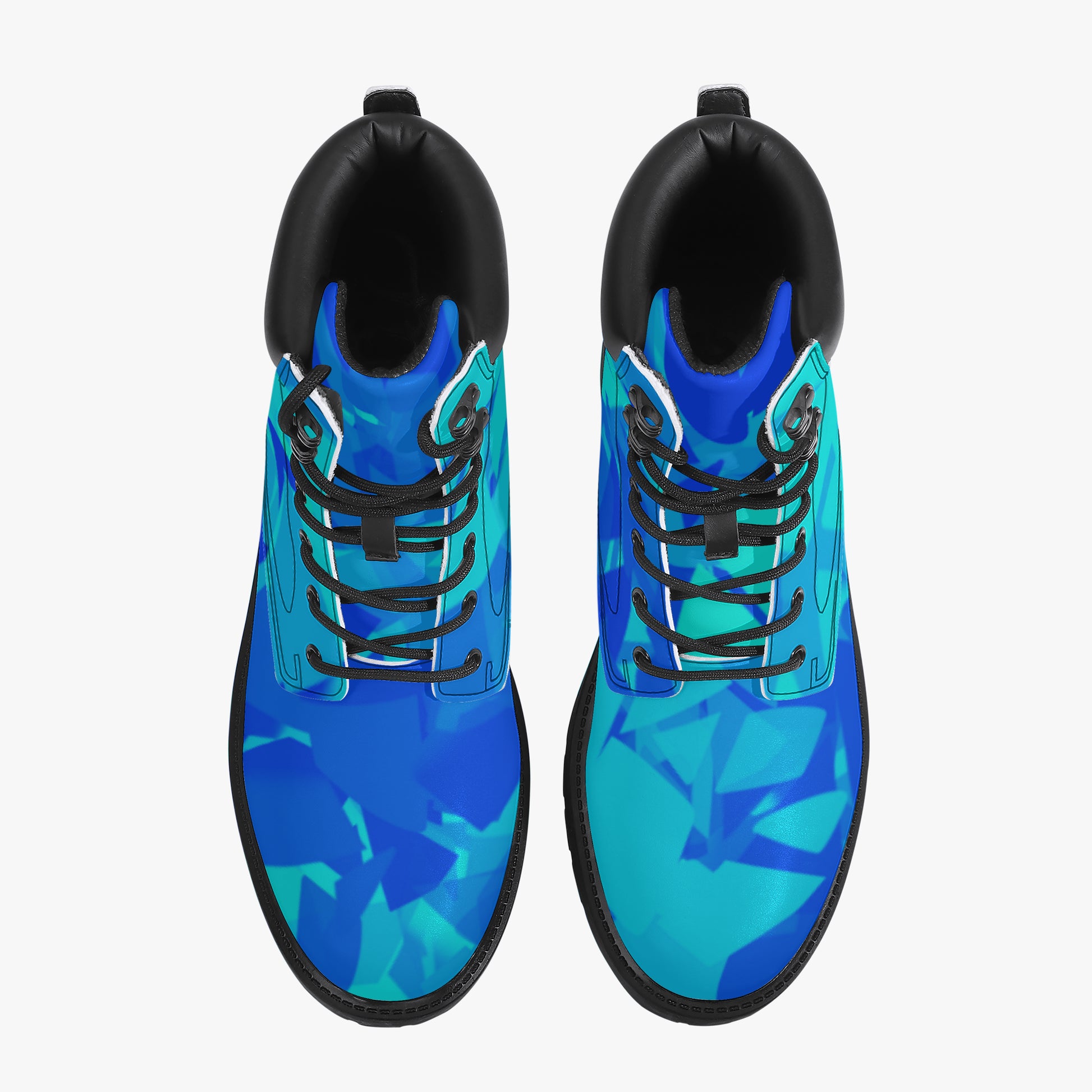 Blue Crystal Leder Boots | Stylische und Warme Winterstiefel Boots JLR Design