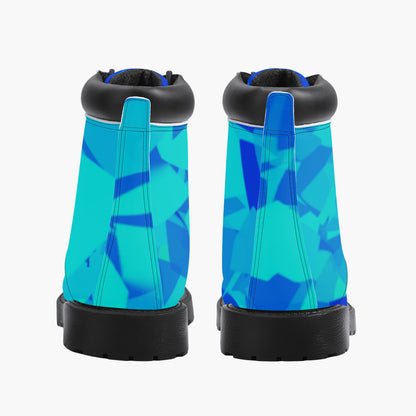 Blue Crystal Leder Boots | Stylische und Warme Winterstiefel Boots JLR Design