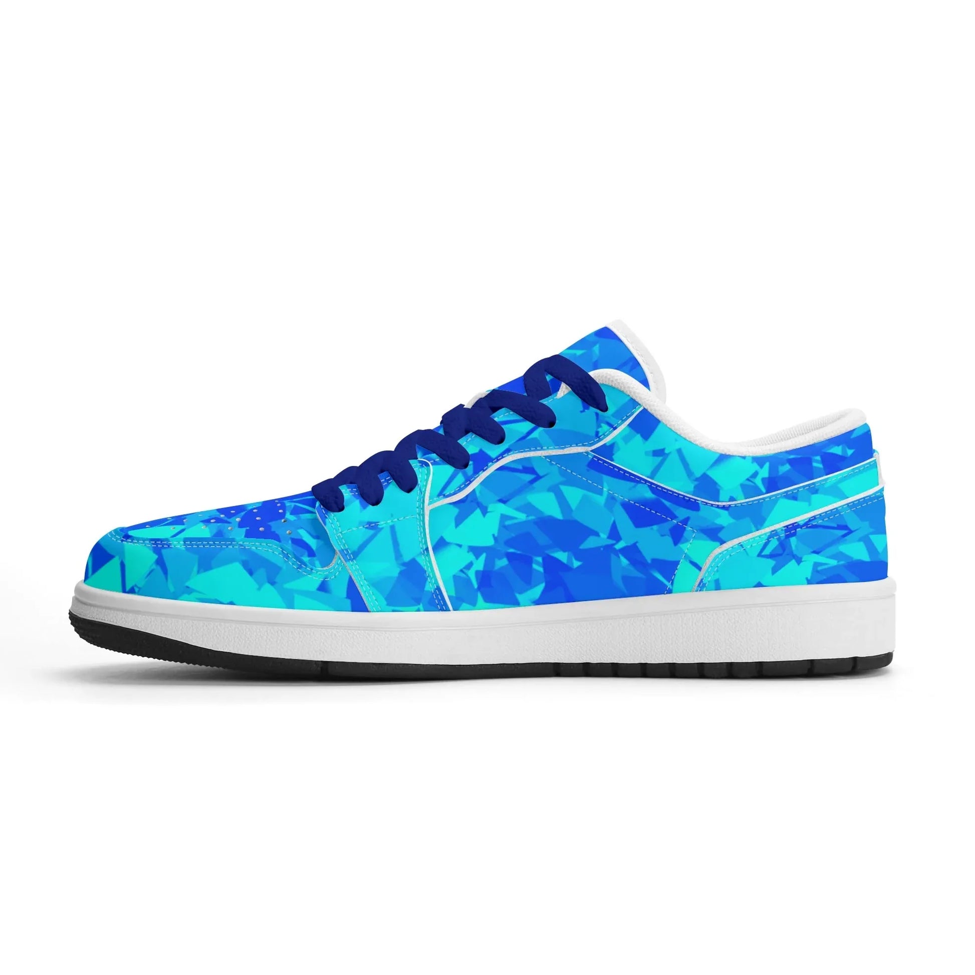 blue-crystal-low-top-leder-sneaker-fur-damen-sneaker-jlr-design-15247 - JLR Design
