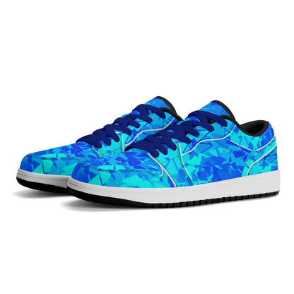 blue-crystal-low-top-leder-sneaker-fur-damen-sneaker-jlr-design-52108 - JLR Design