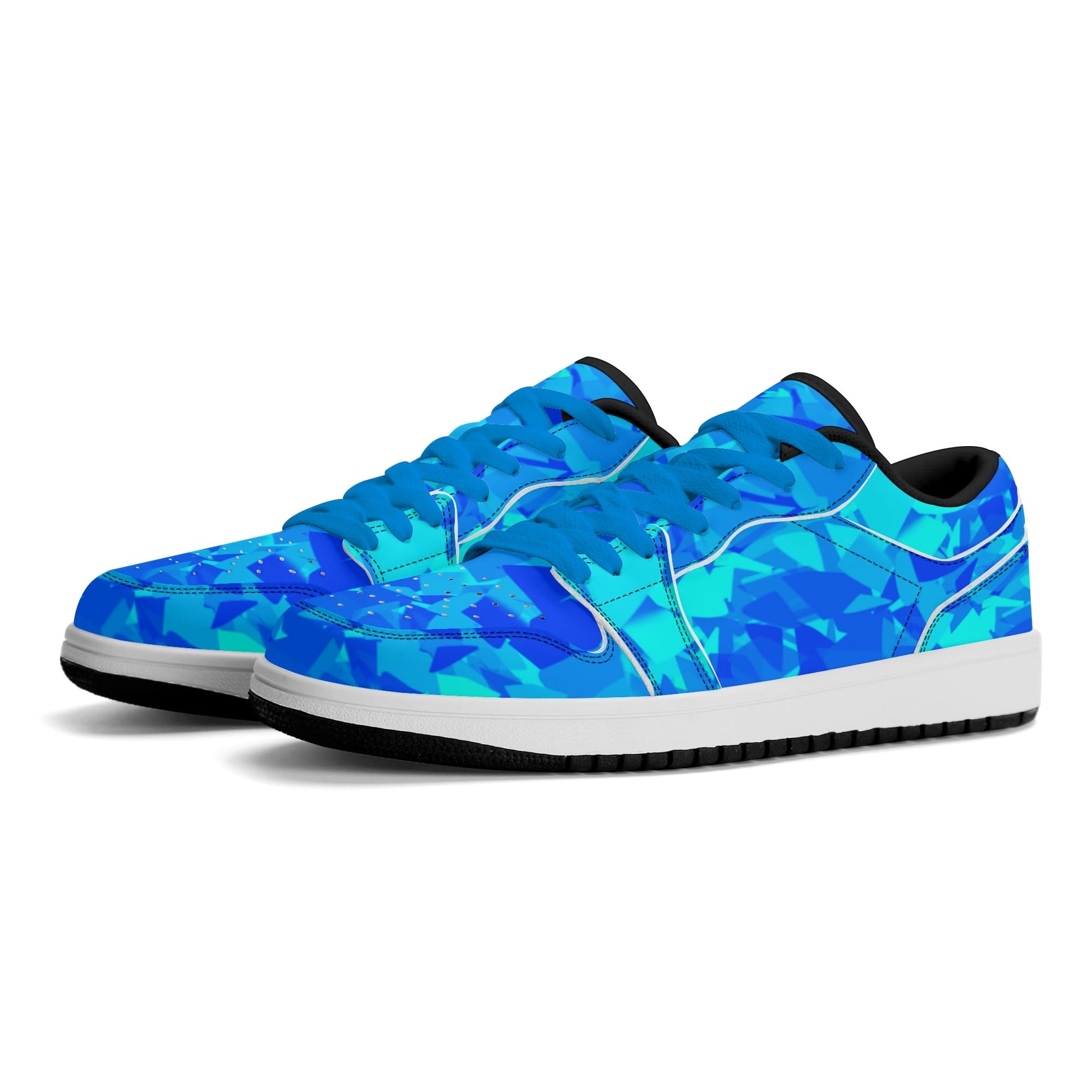 Blue Crystal Low Top Leder Sneaker für Herren Sneaker JLR Design