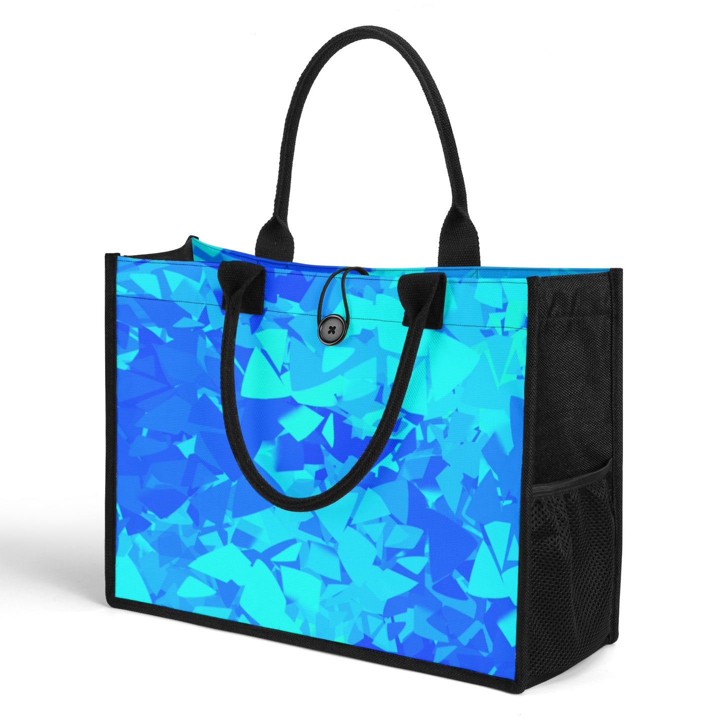 Blue Crystal Premium Canvas Shopper Tasche Tragetasche JLR Design