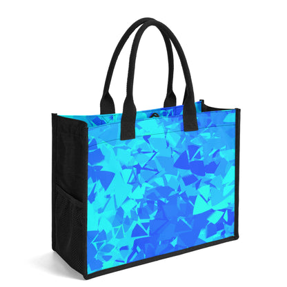 Blue Crystal Premium Canvas Shopper Tasche Tragetasche JLR Design