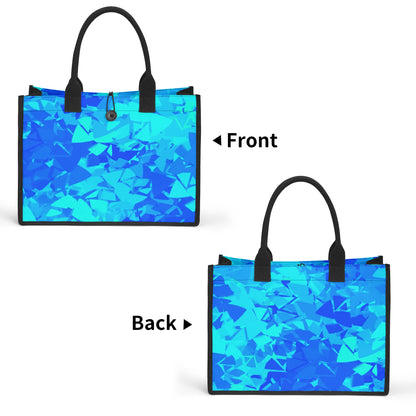 Blue Crystal Premium Canvas Shopper Tasche Tragetasche JLR Design