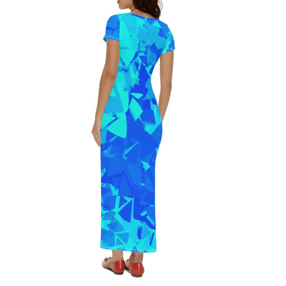 blue-crystal-short-sleeve-long-dress-long-dress-jlr-design-21914 - JLR Design