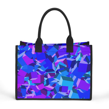 Blue Cube Canvas Shopper Tasche Einkaufstasche JLR Design