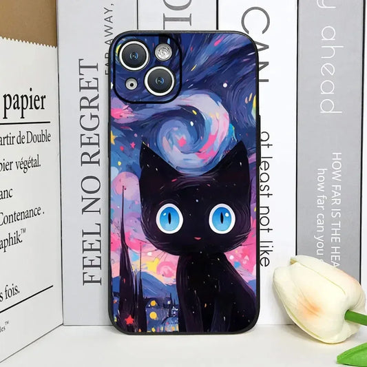 blue-eyed-black-cat-handyhulle-fur-iphone-7-8-11-12-13-14-15-16-minipluspropromax-handyhulle-jlr-design-27686 - JLR Design