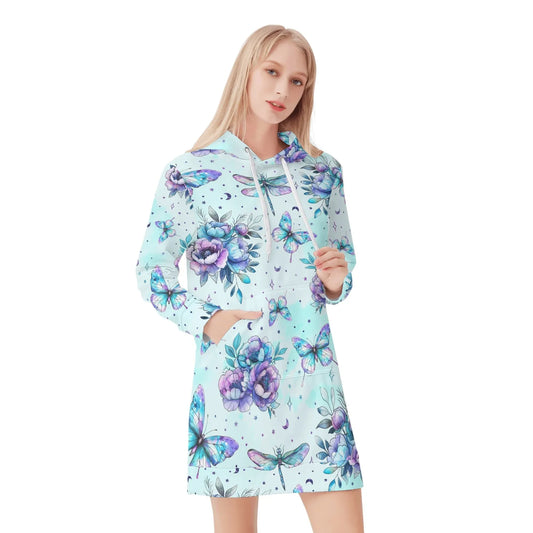 blue-flowers-velvet-hoodie-dress-hoodiekleid-jlr-design-51249 - JLR Design