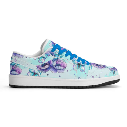 blue-flowers-low-top-leder-sneaker-fur-damen-sneaker-jlr-design-32453 - JLR Design