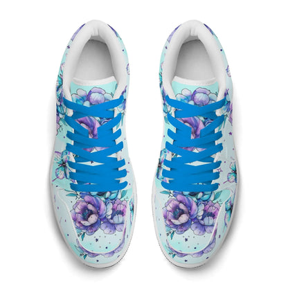 blue-flowers-low-top-leder-sneaker-fur-damen-sneaker-jlr-design-47812 - JLR Design