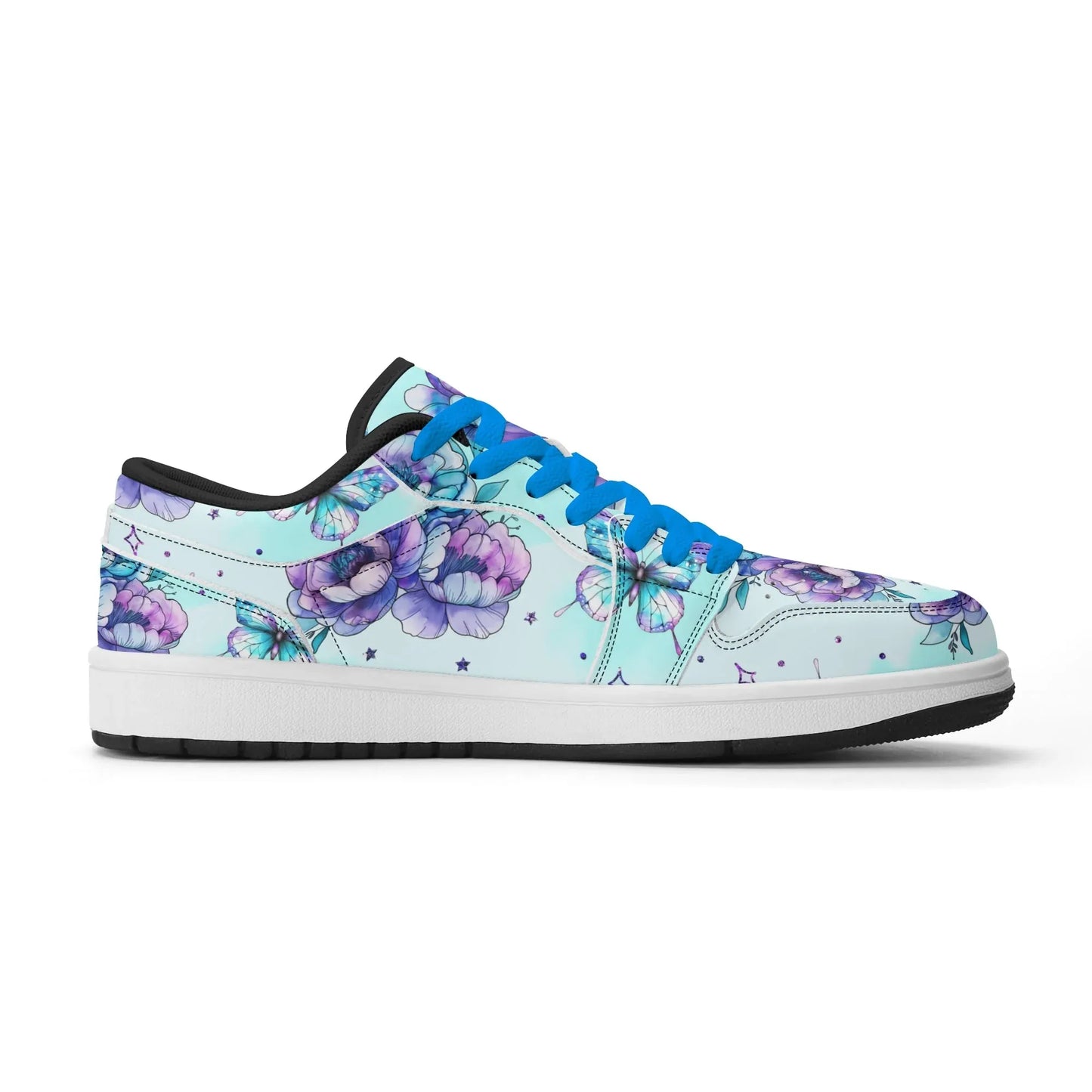 blue-flowers-low-top-leder-sneaker-fur-herren-sneaker-jlr-design-22366 - JLR Design