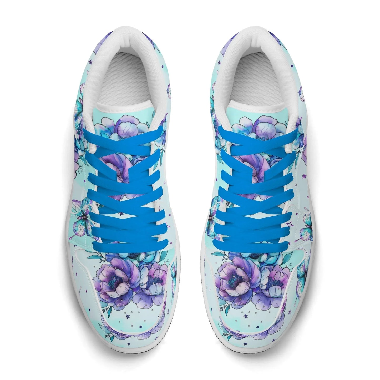 blue-flowers-low-top-leder-sneaker-fur-herren-sneaker-jlr-design-17486 - JLR Design