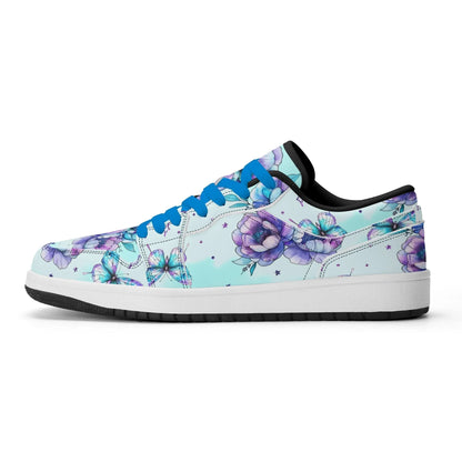 blue-flowers-low-top-leder-sneaker-fur-herren-sneaker-jlr-design-89832 - JLR Design