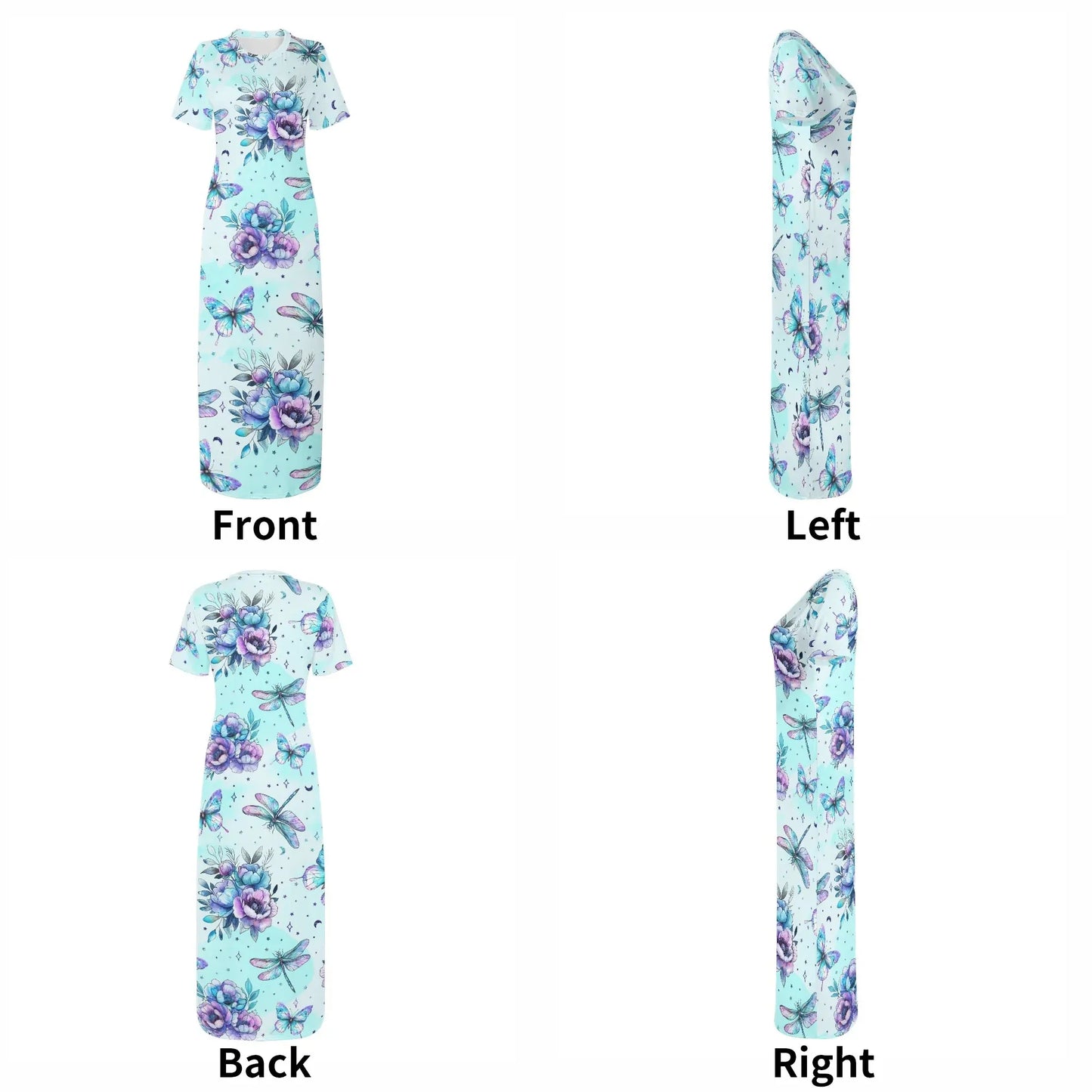 blue-flowers-short-sleeve-long-dress-long-dress-jlr-design-32107 - JLR Design
