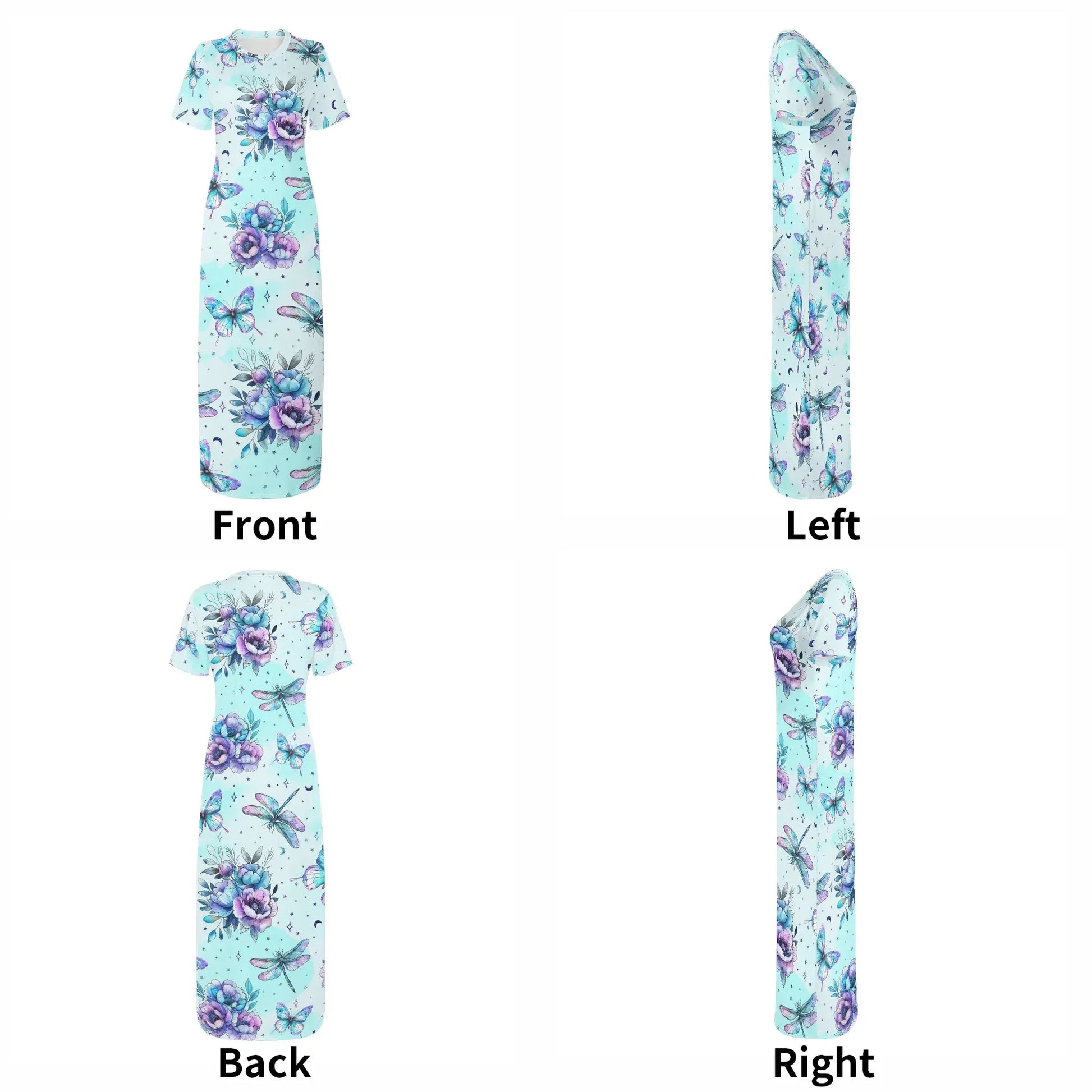 blue-flowers-short-sleeve-long-dress-long-dress-jlr-design-32107 - JLR Design