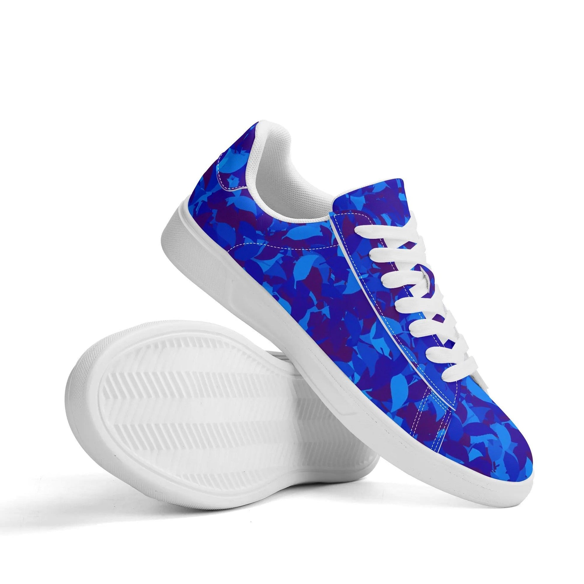 Blue Leaf Low Top Leather Sneaker Low Top Sneaker 83.99 Blue, Leaf, Leather, Low, Sneaker, Top JLR Design