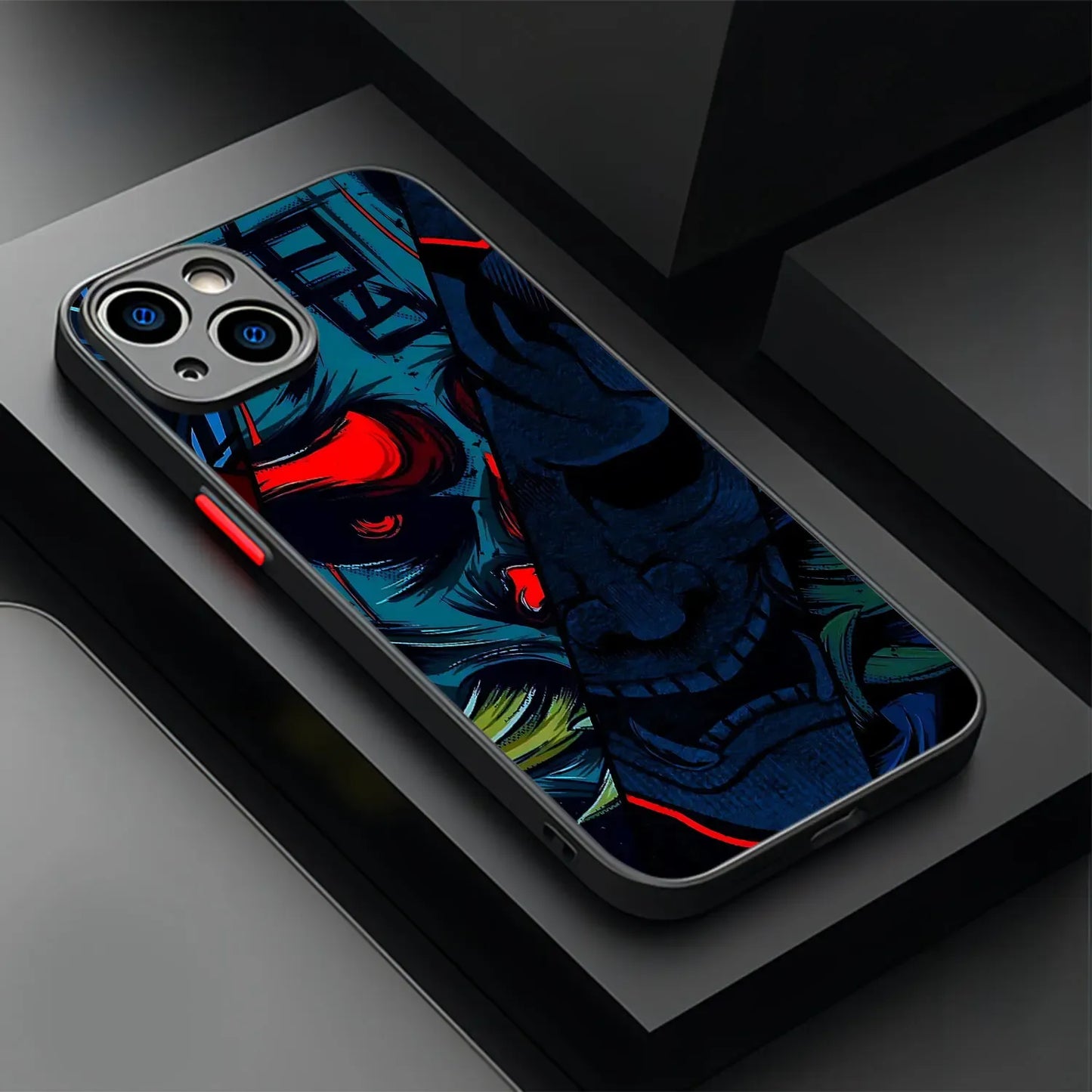 blue-oni-mask-handyhulle-fur-iphone-7-8-11-12-13-14-15-16-minipluspropromax-handyhulle-jlr-design-85994 - JLR Design