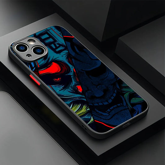 blue-oni-mask-handyhulle-fur-iphone-7-8-11-12-13-14-15-16-minipluspropromax-handyhulle-jlr-design-85994 - JLR Design