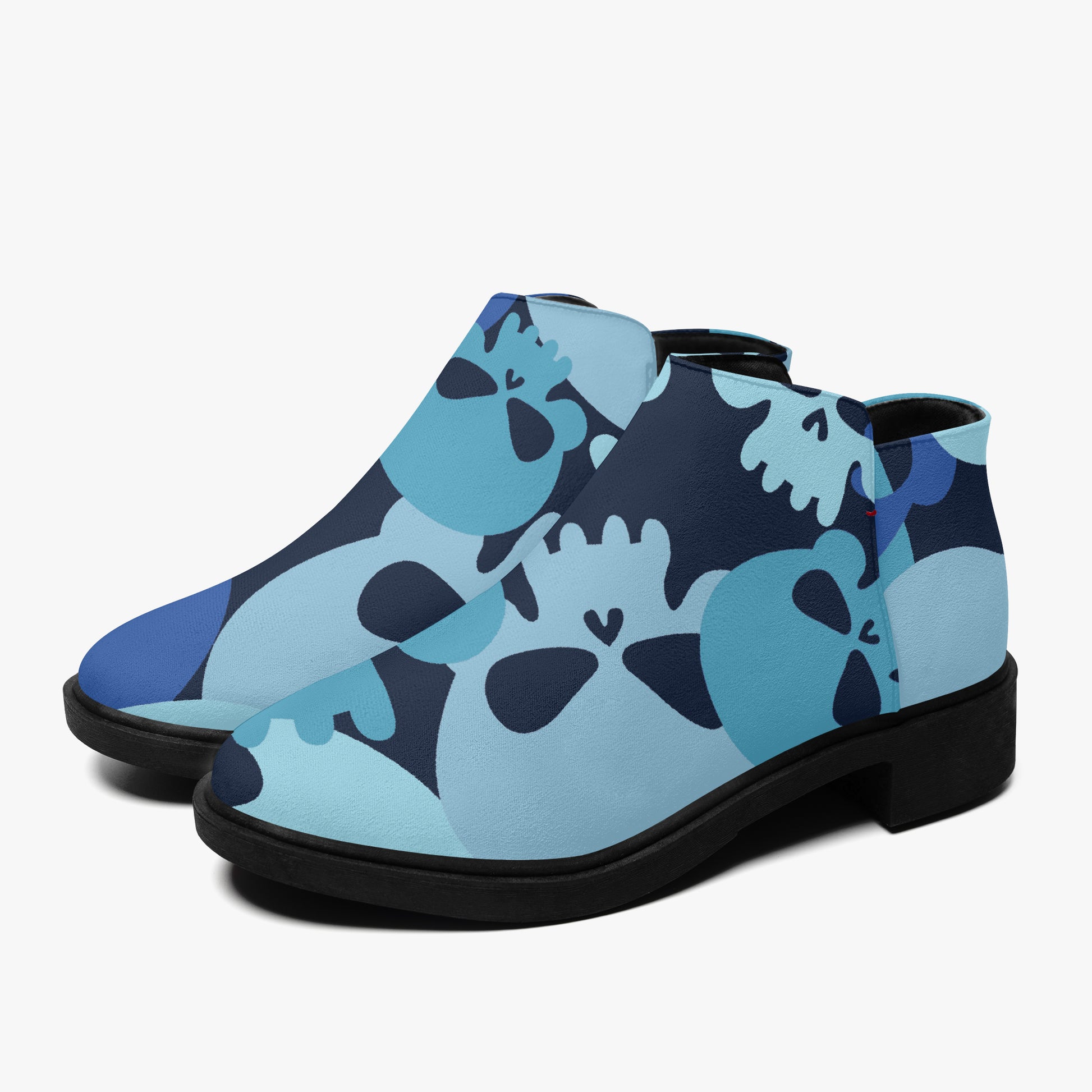 Blue Skull elegante Reißverschluss-Stiefeletten Stiefeletten JLR Design