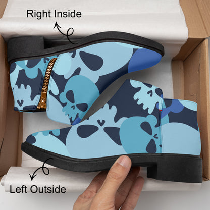Blue Skull elegante Reißverschluss-Stiefeletten Stiefeletten JLR Design