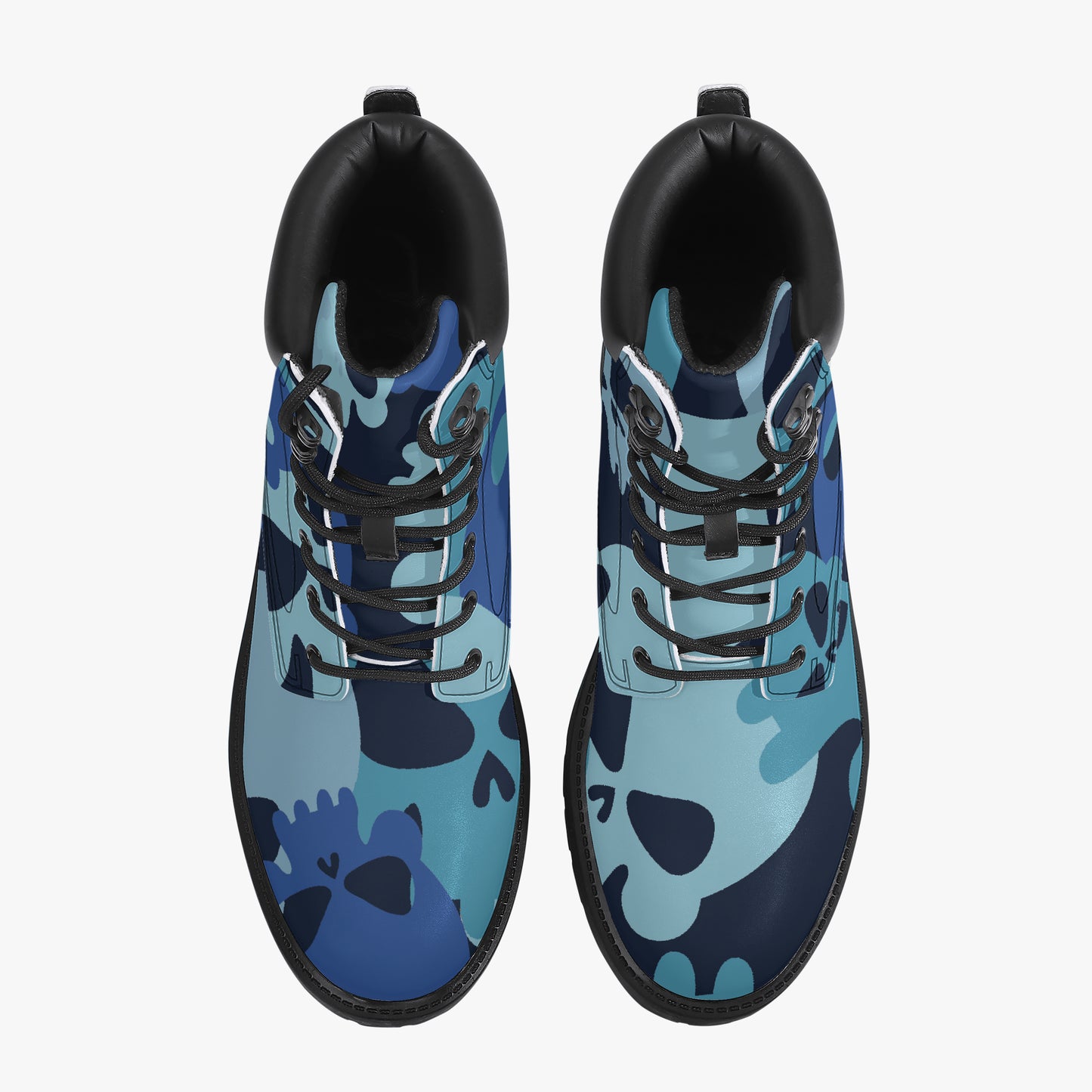 Blue Skull Leder Boots | Stylische und Warme Winterstiefel Boots JLR Design