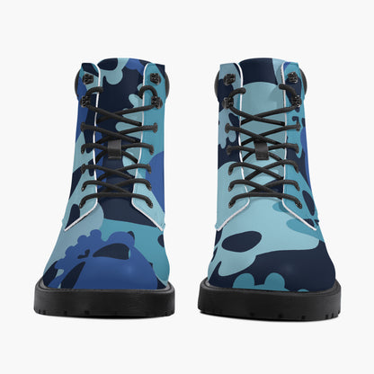 Blue Skull Leder Boots | Stylische und Warme Winterstiefel Boots JLR Design