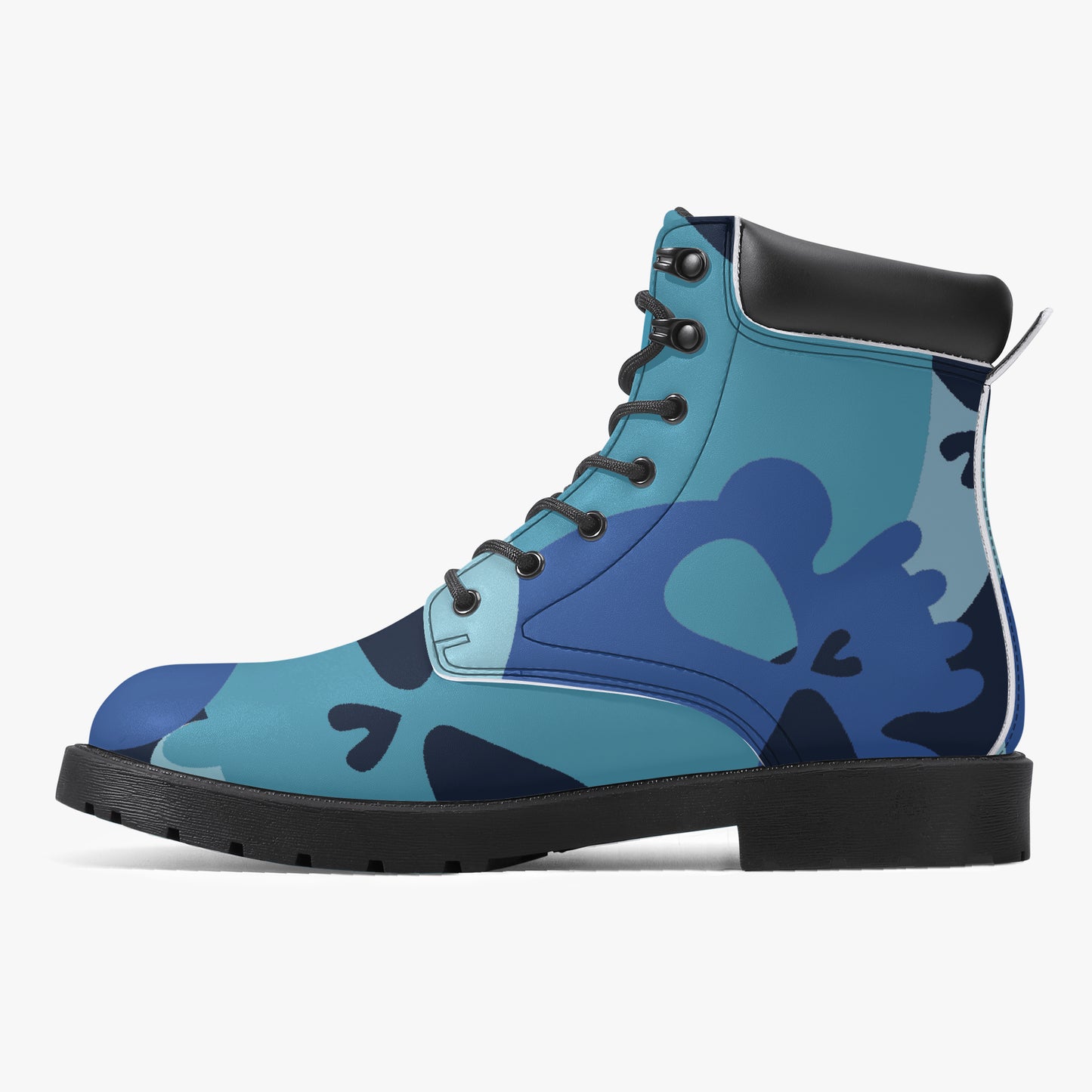 Blue Skull Leder Boots | Stylische und Warme Winterstiefel Boots JLR Design