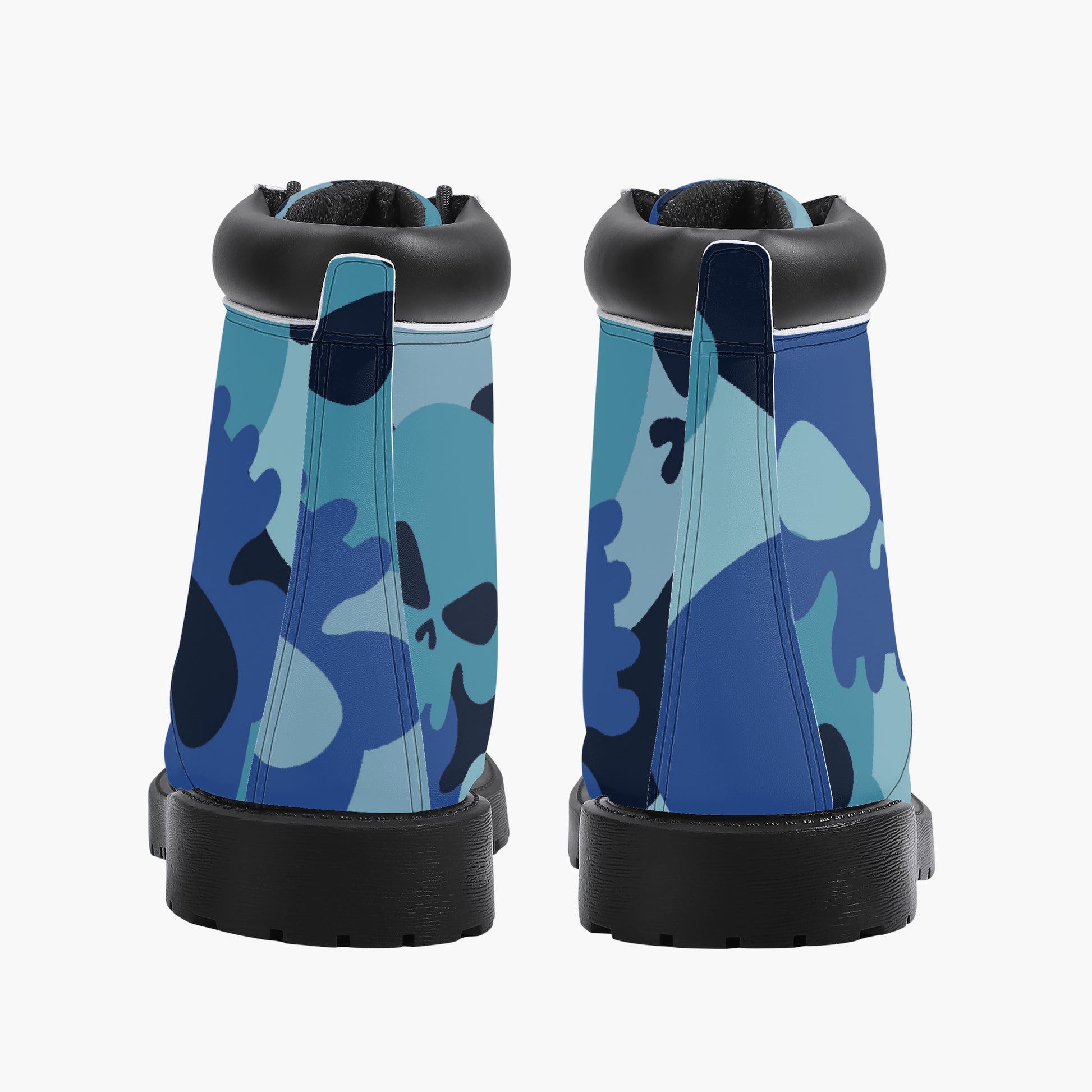 Blue Skull Leder Boots | Stylische und Warme Winterstiefel Boots JLR Design