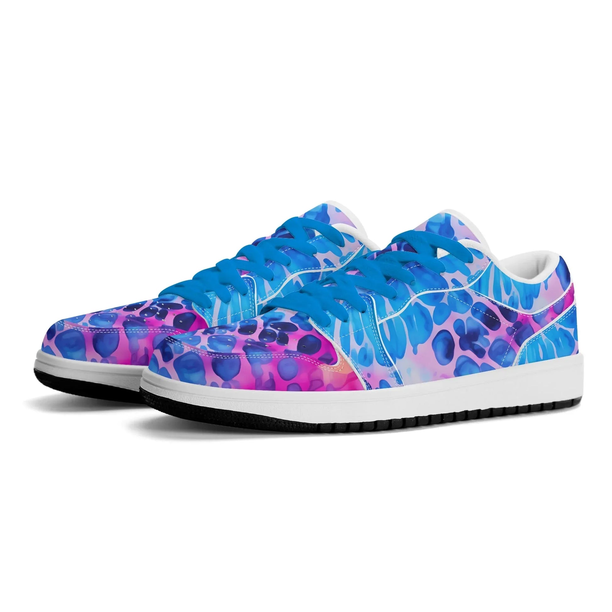blue-splash-low-top-leder-sneaker-fur-damen-sneaker-jlr-design-66554 - JLR Design