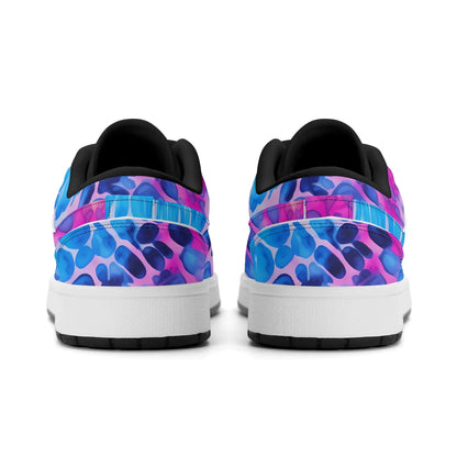 blue-splash-low-top-leder-sneaker-fur-damen-sneaker-jlr-design-97348 - JLR Design