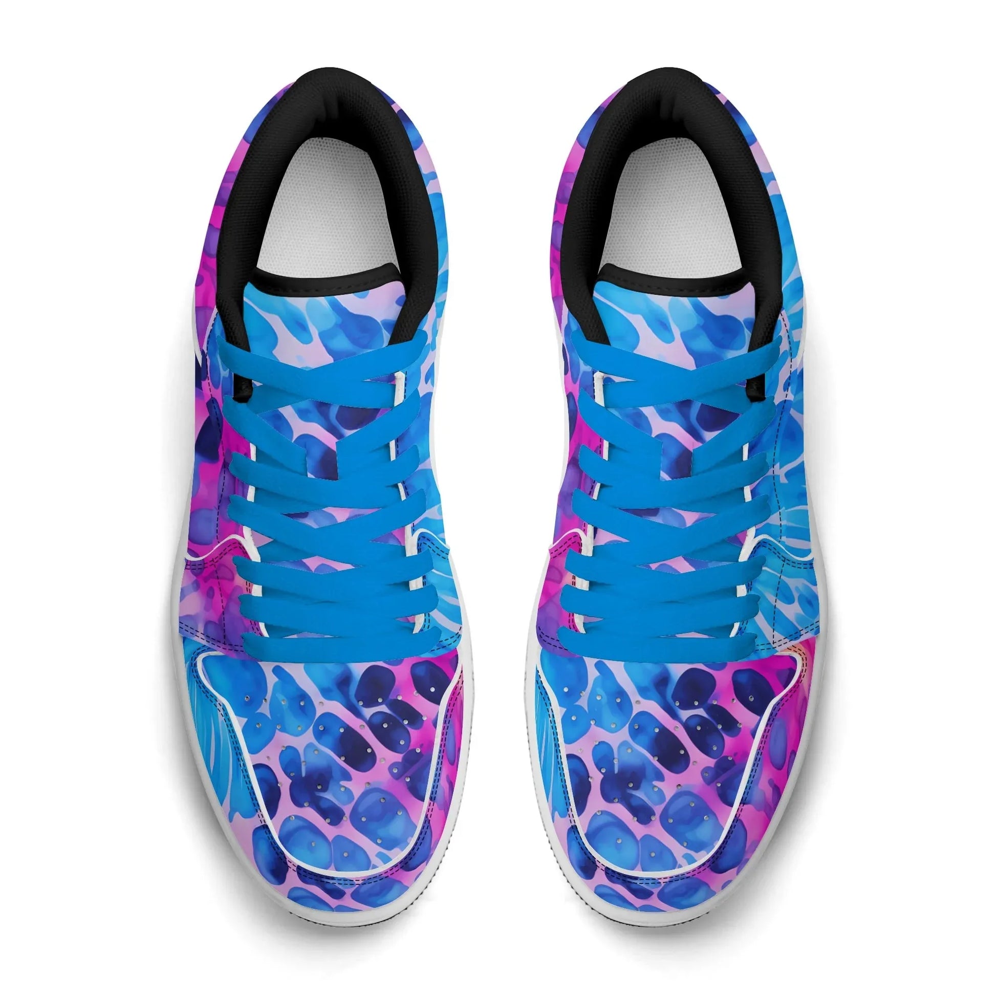 blue-splash-low-top-leder-sneaker-fur-damen-sneaker-jlr-design-92625 - JLR Design