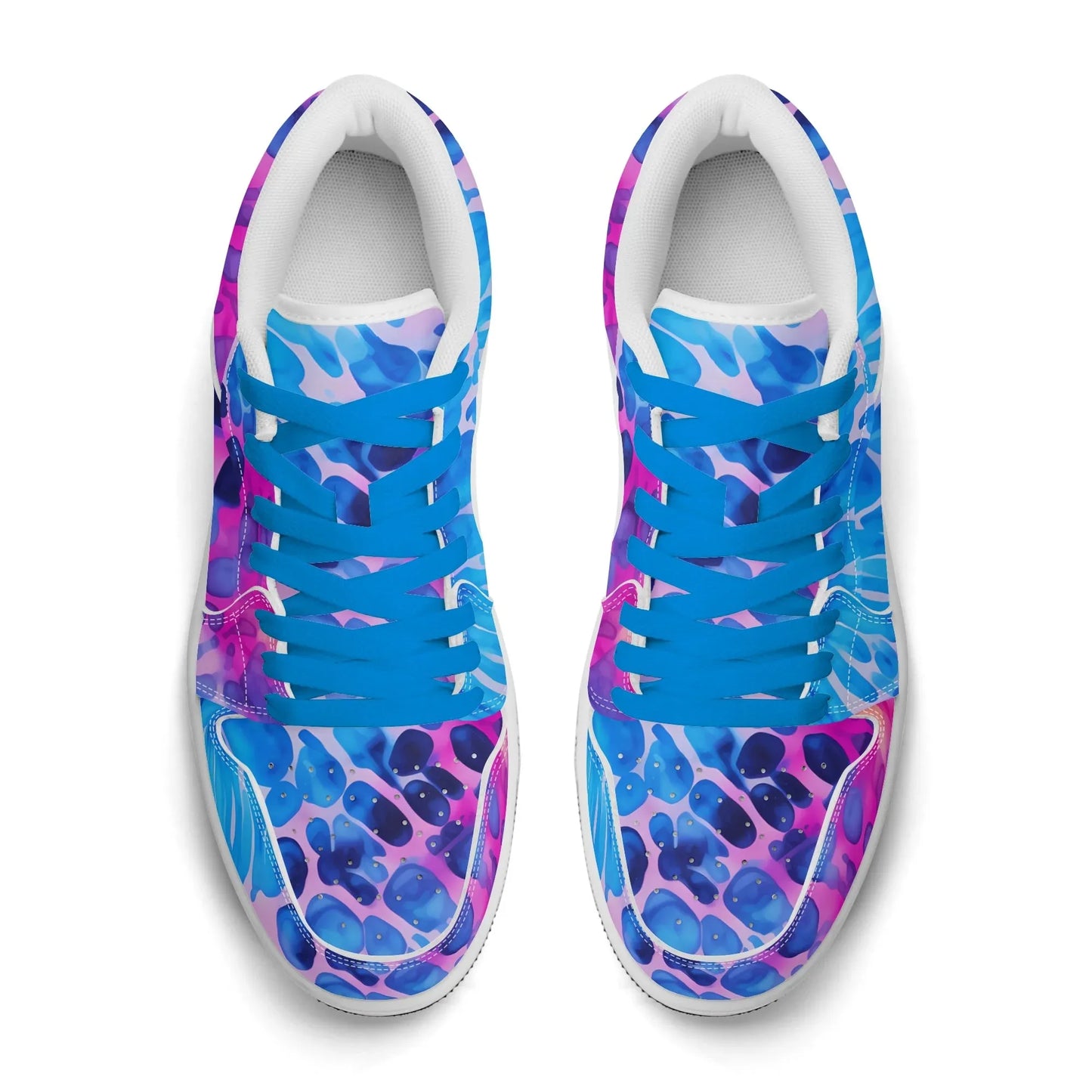blue-splash-low-top-leder-sneaker-fur-damen-sneaker-jlr-design-34133 - JLR Design