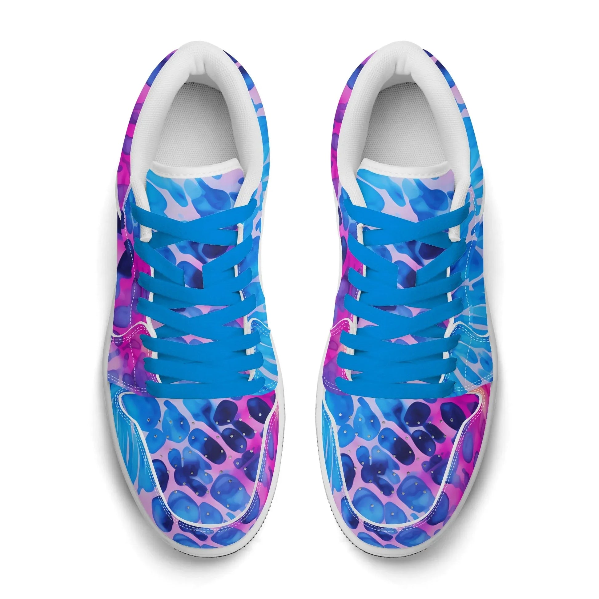 blue-splash-low-top-leder-sneaker-fur-damen-sneaker-jlr-design-34133 - JLR Design