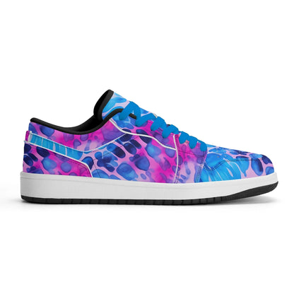 blue-splash-low-top-leder-sneaker-fur-herren-sneaker-jlr-design-86678 - JLR Design