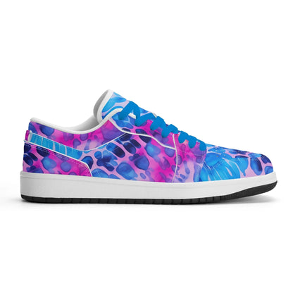 blue-splash-low-top-leder-sneaker-fur-herren-sneaker-jlr-design-32440 - JLR Design