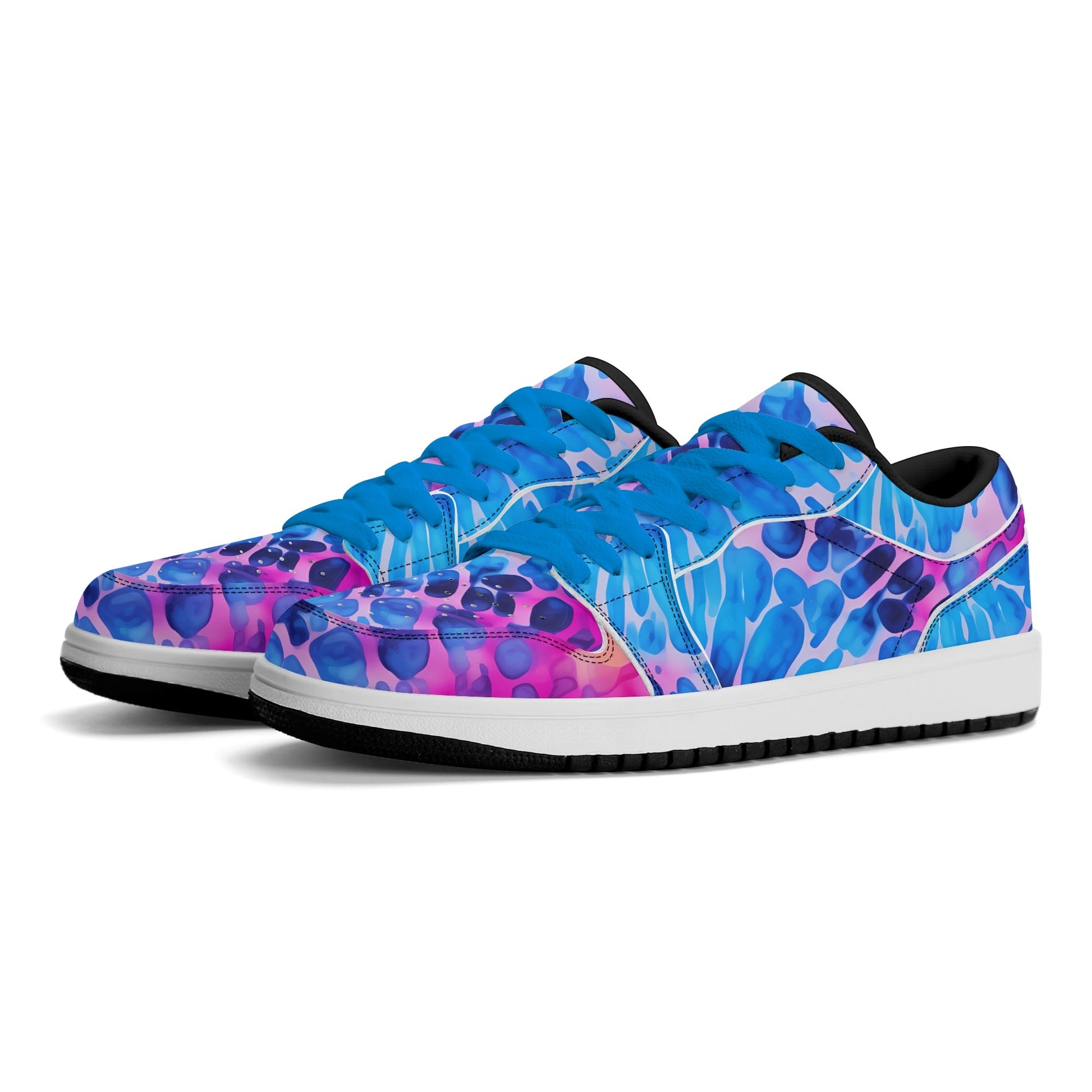 Blue Splash Low Top Leder Sneaker für Herren Sneaker JLR Design