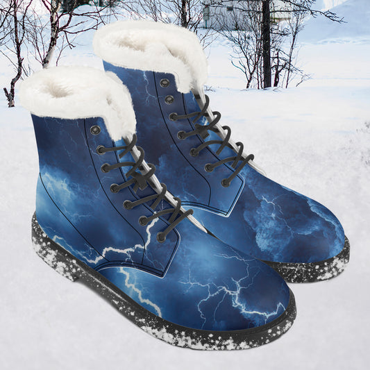 Blue Thunder Faux Fur Leder Boots Boots JLR Design