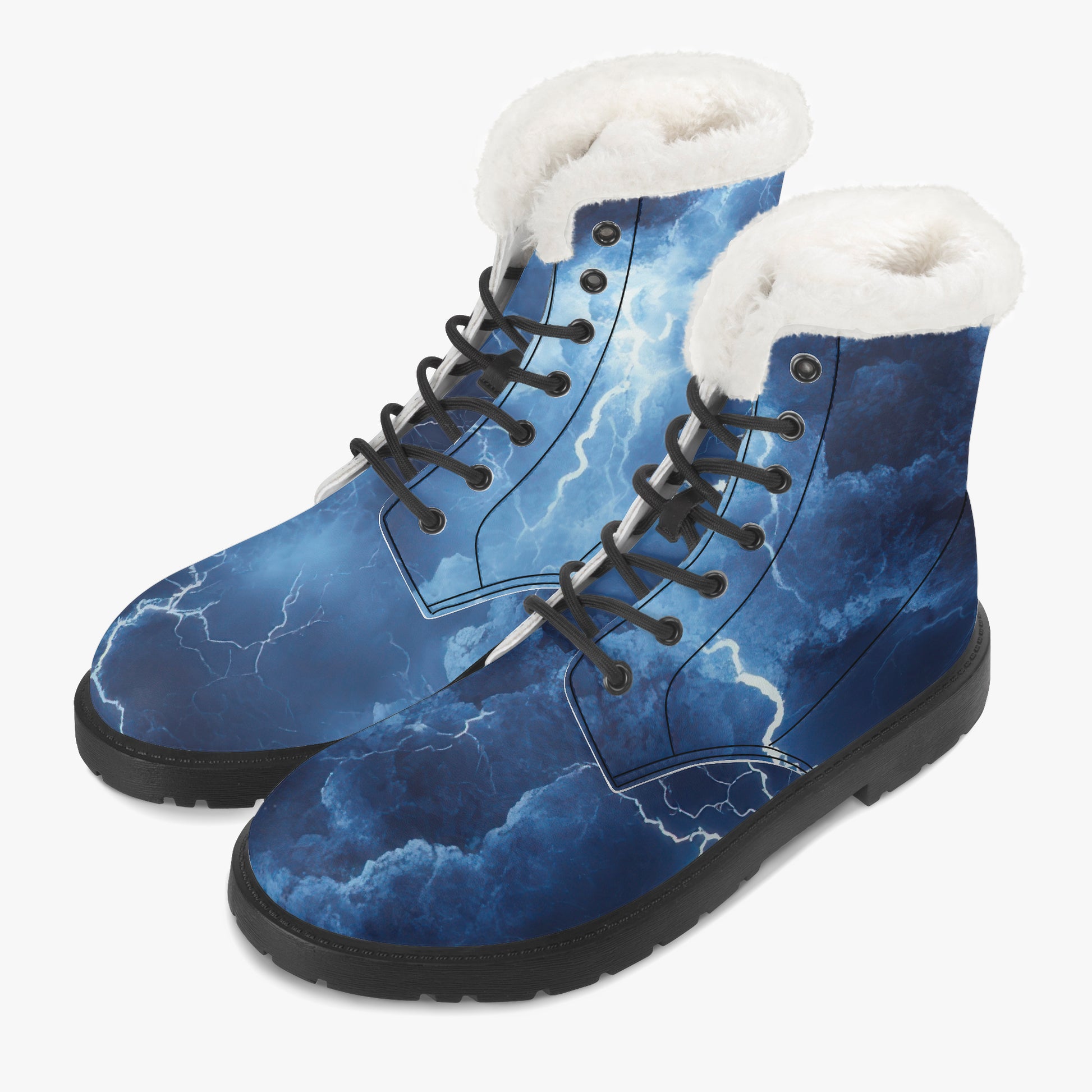 Blue Thunder Faux Fur Leder Boots Boots JLR Design