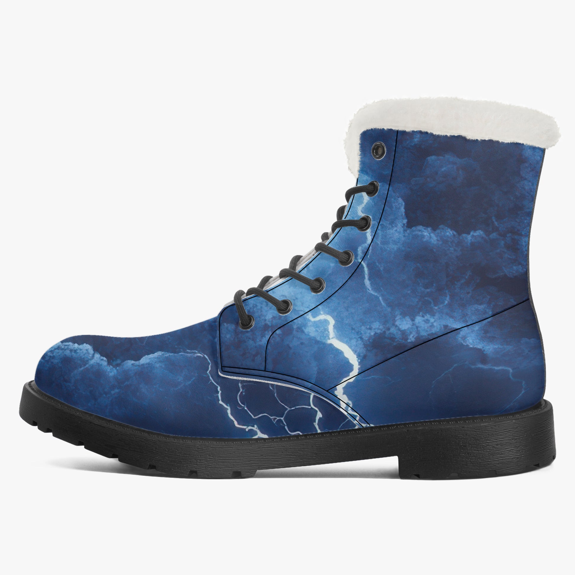Blue Thunder Faux Fur Leder Boots Boots JLR Design