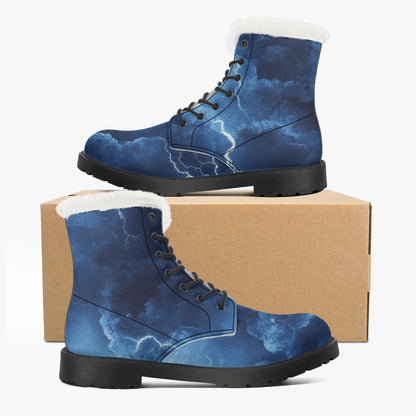 Blue Thunder Faux Fur Leder Boots Boots JLR Design
