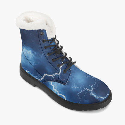 Blue Thunder Faux Fur Leder Boots Boots JLR Design