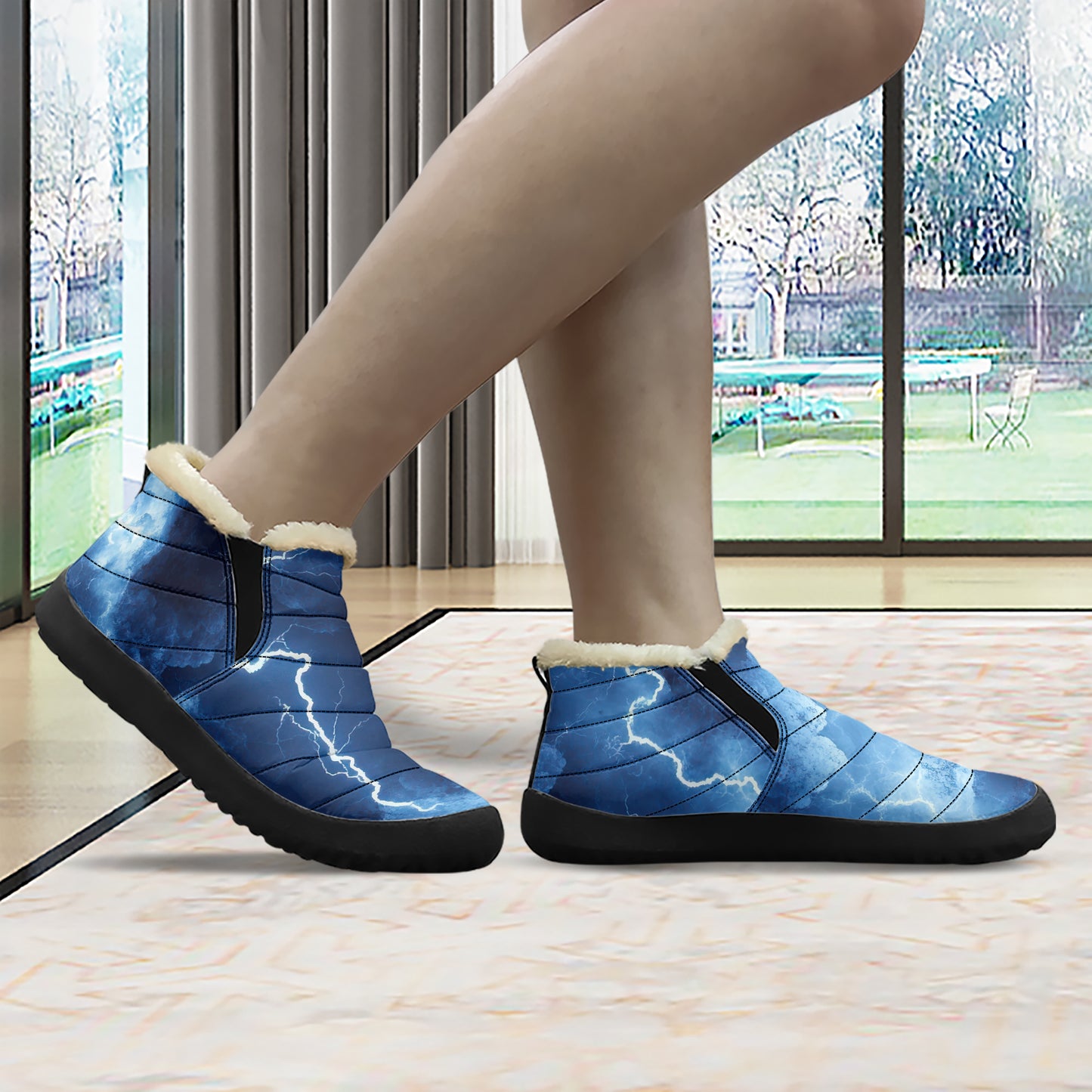 Blue Thunder Faux Fur Slipper Slipper JLR Design