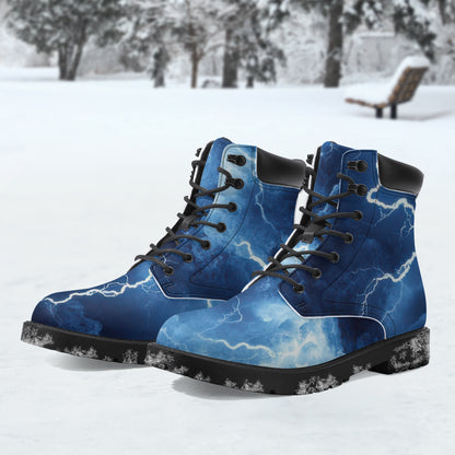 Blue Thunder Leder Boots | Stylische und Warme Winterstiefel Boots JLR Design