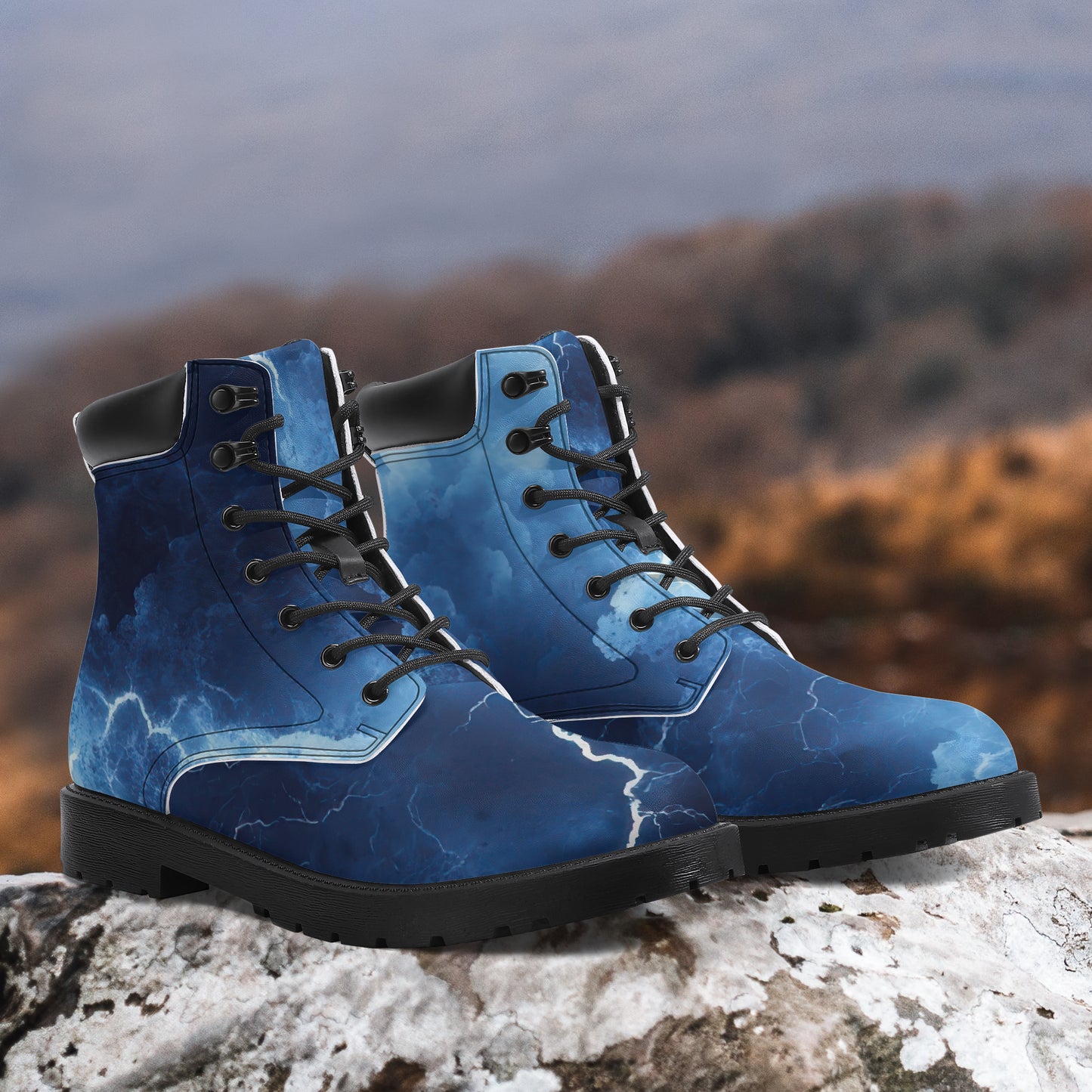 Blue Thunder Leder Boots | Stylische und Warme Winterstiefel Boots JLR Design