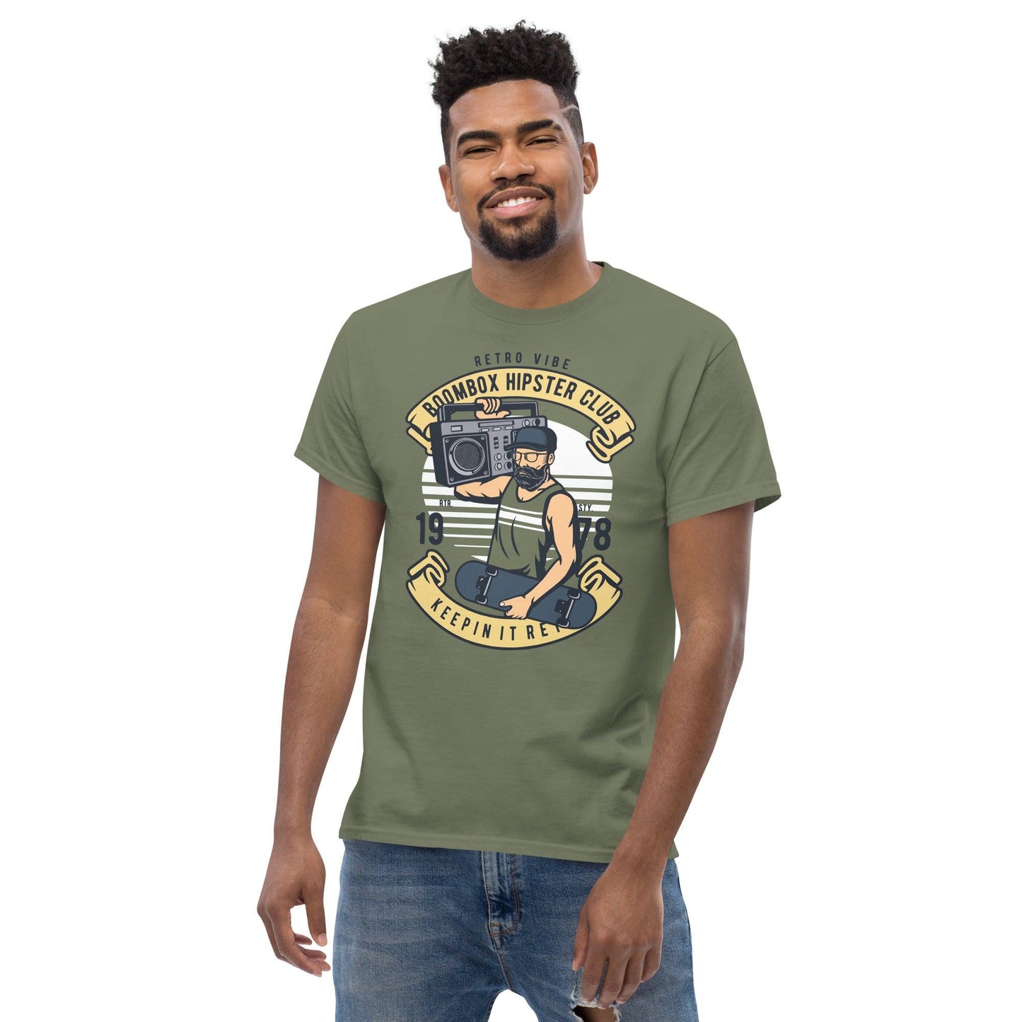 Boombox Hipster Club Herren-T-Shirt T-Shirt JLR Design