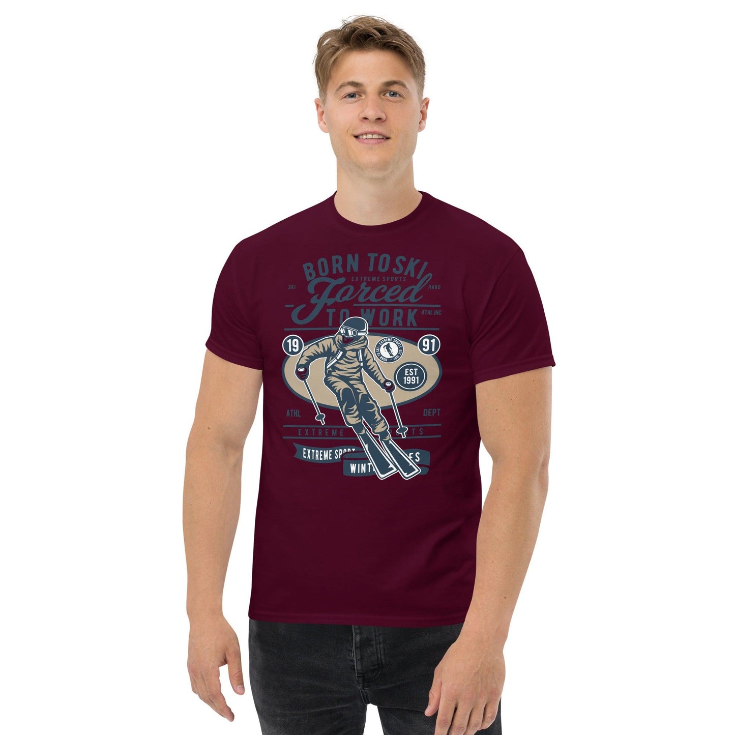 Born to Ski Herren-T-Shirt T-Shirt 29.99 Born, Herren, Ski, T-Shirt JLR Design