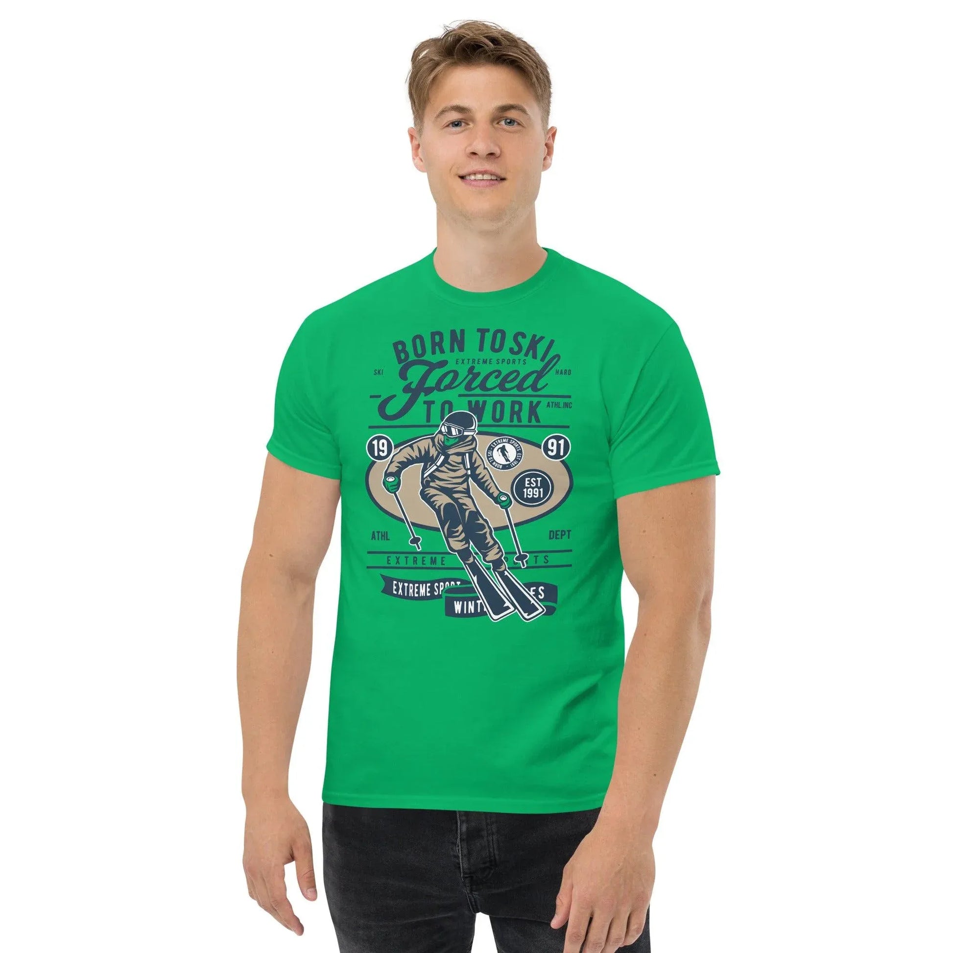 born-to-ski-herren-t-shirt-t-shirt-jlr-design-78237 - JLR Design