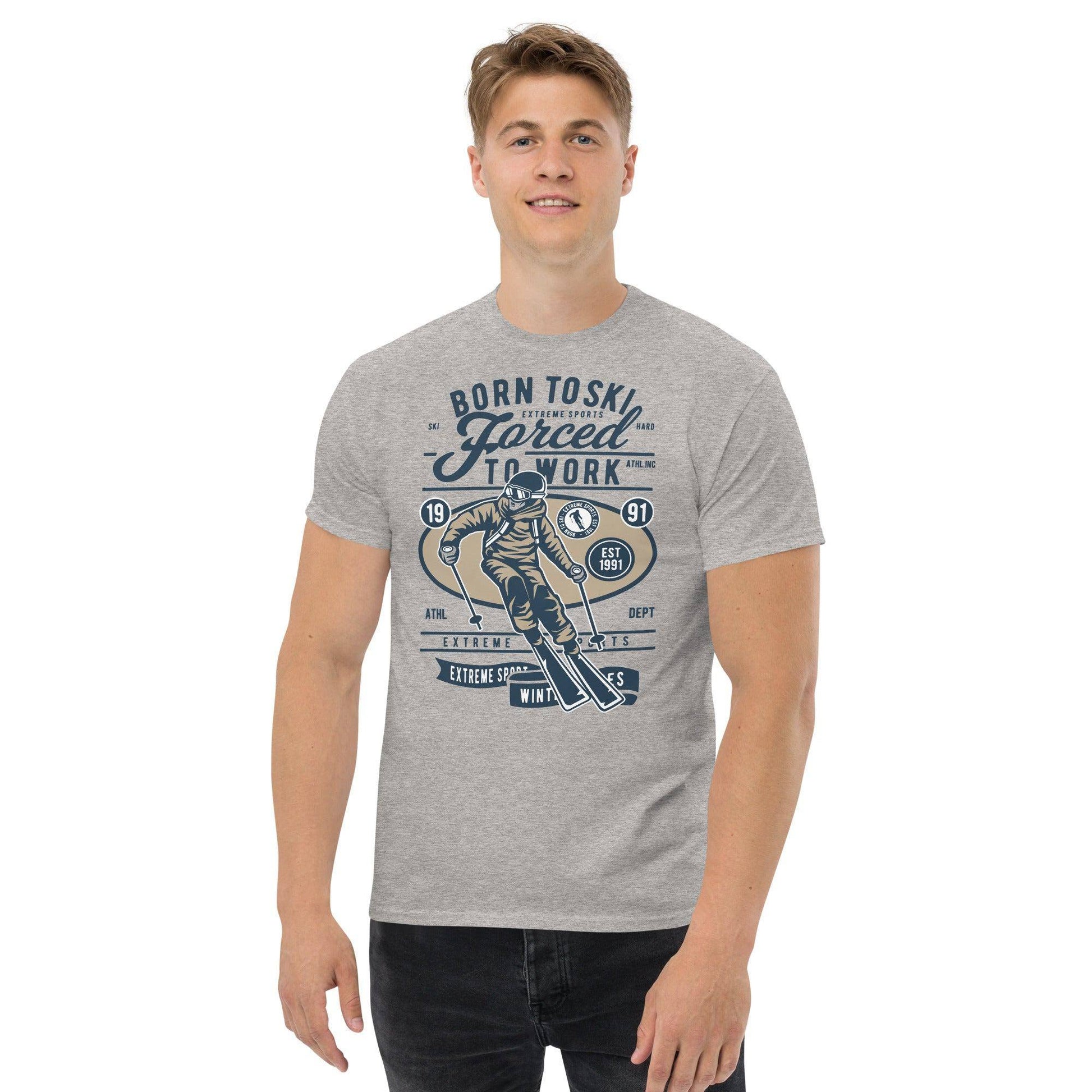 born-to-ski-herren-t-shirt-t-shirt-jlr-design-23365 - JLR Design